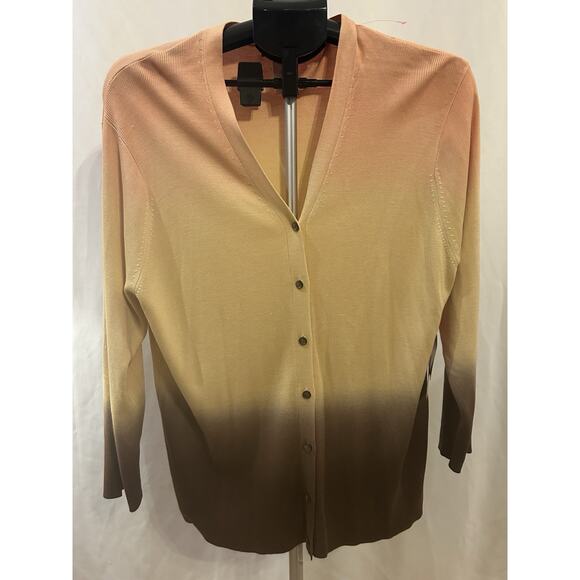 NWT Anne Klein 100% Silk Ombre Cardigan size 2x - Picture 1 of 6